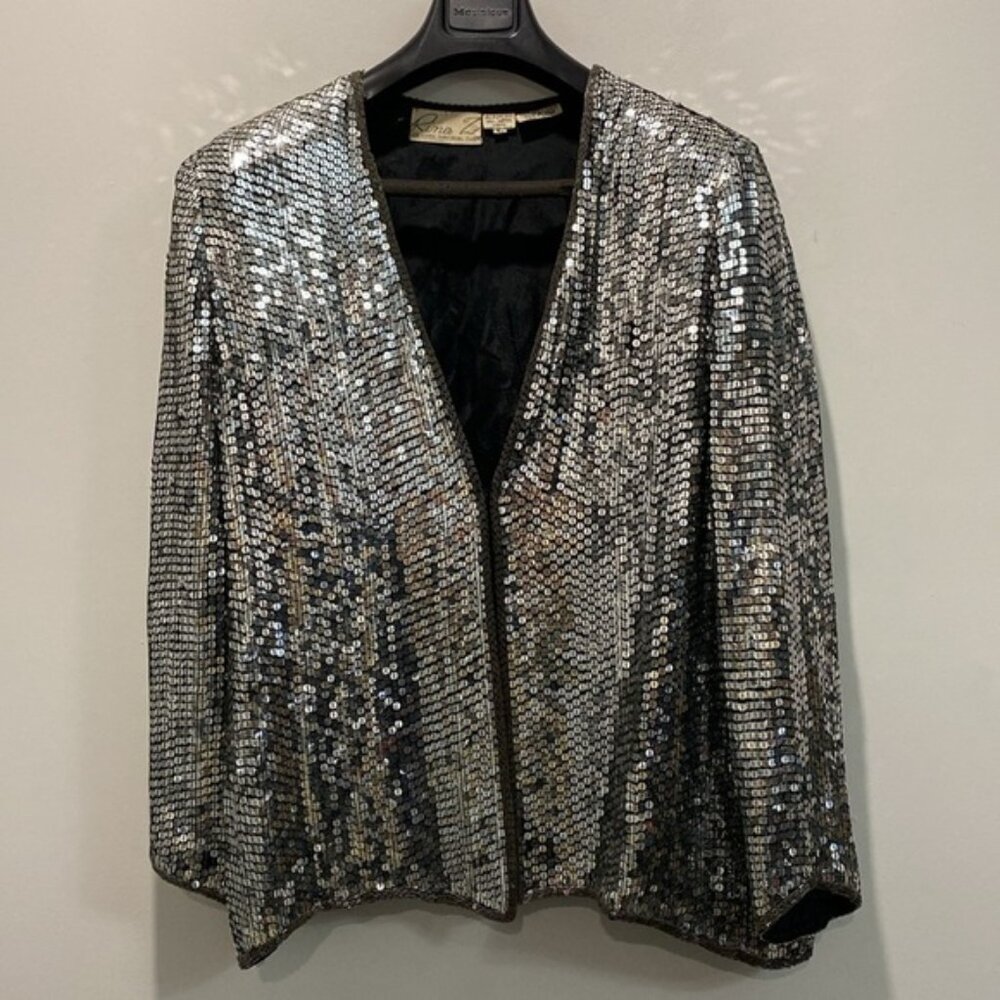 Vintage Sequin Jacket Size Large - image 1